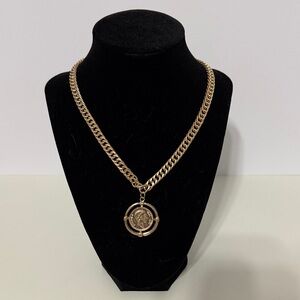 Universal Thread Gold-Tone Chain Necklace with Coin Pendant